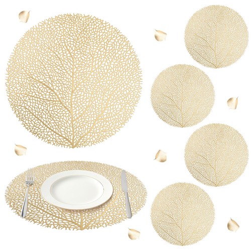 Round gold metallic pressed - round,