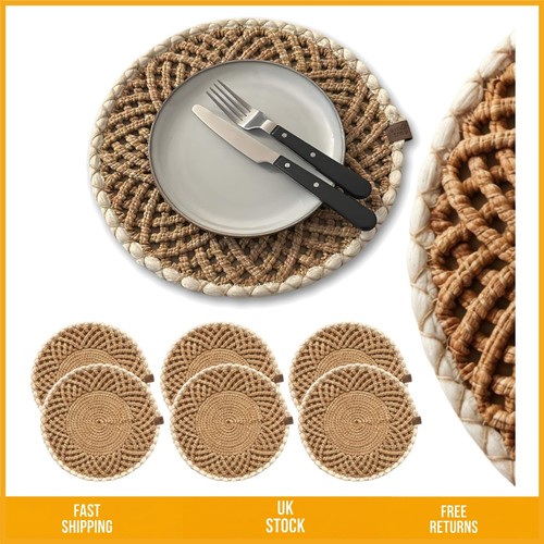 Elegant round woven placemats - elegant,