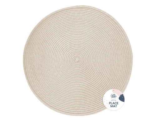 Table place mats - table, round