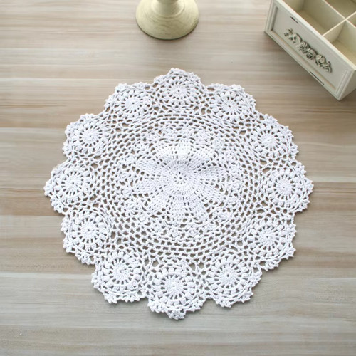 Round hand crocheted - round,