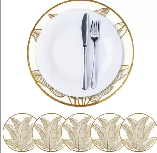 Terafeels table mats gold pvc - terafeels,