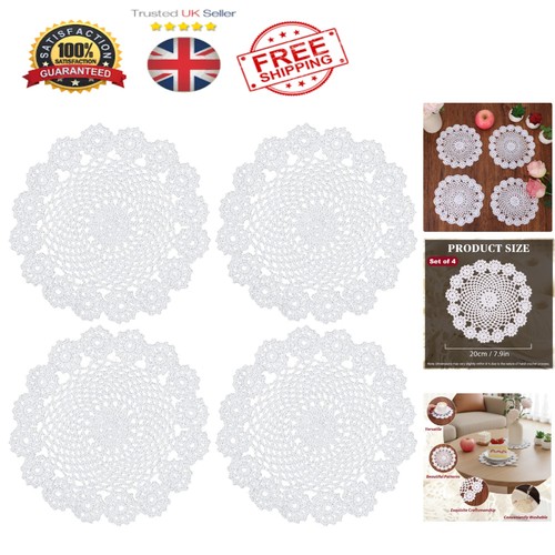 4pc crochet lace - crochet, table