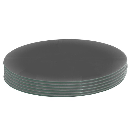 Round glass placemats 30cm - 6x,