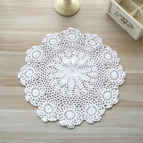 Round hand crocheted - round,