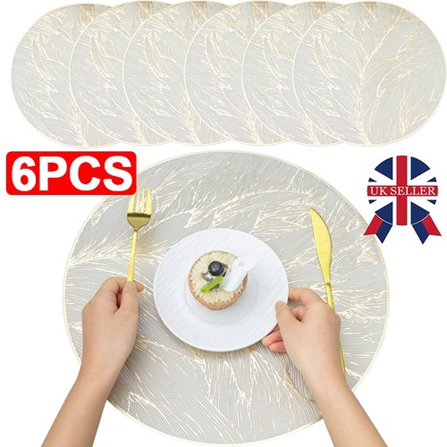6pcs round placemats - round,