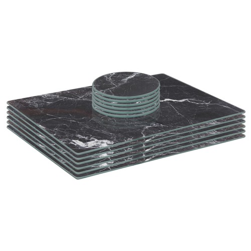 12pc glass placemats round - 12pc,