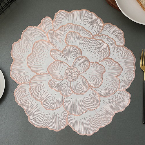 Luxury flower placemats round - flower,