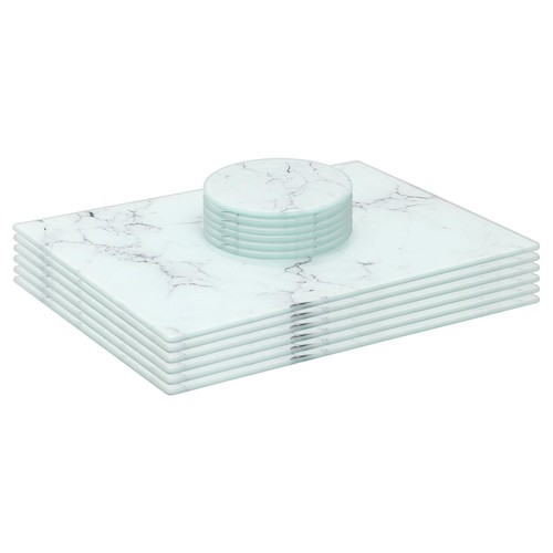 12pc glass placemats round - placemats,