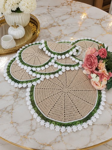 Handmade crochet cotton - cotton, table
