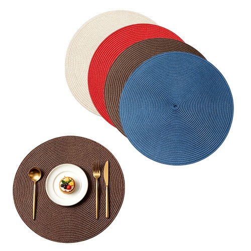 Round woven pcs - woven, placemats