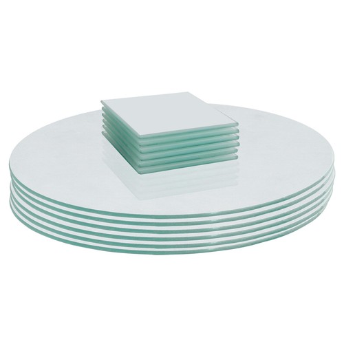 12pc round glass placemats - 12pc,
