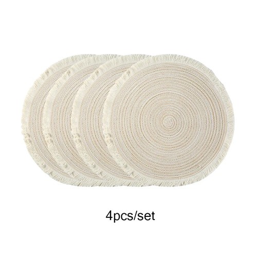 4pcs inch round - 4pcs, woven