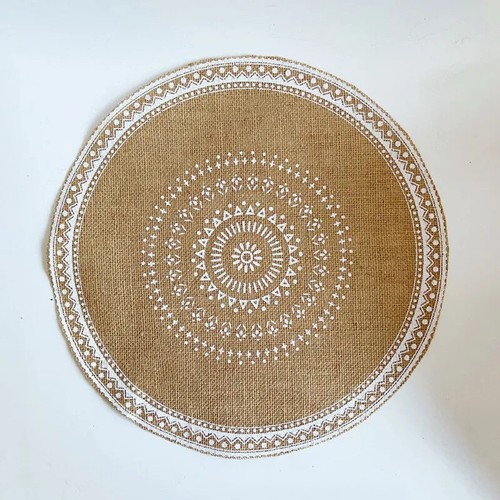 6pcs round 38cm linen - 4/6pcs,