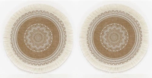 2pc round placemat dining - 2pc,