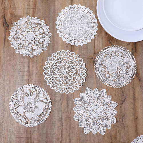 Crochet doilies 6pcs - 6pcs, white
