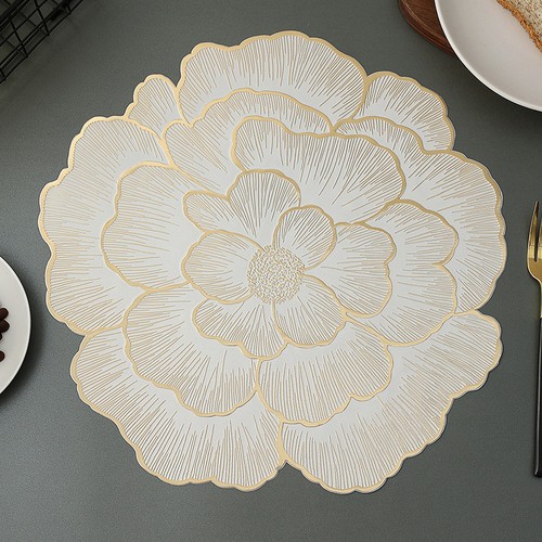 Luxury flower placemats - flower, round